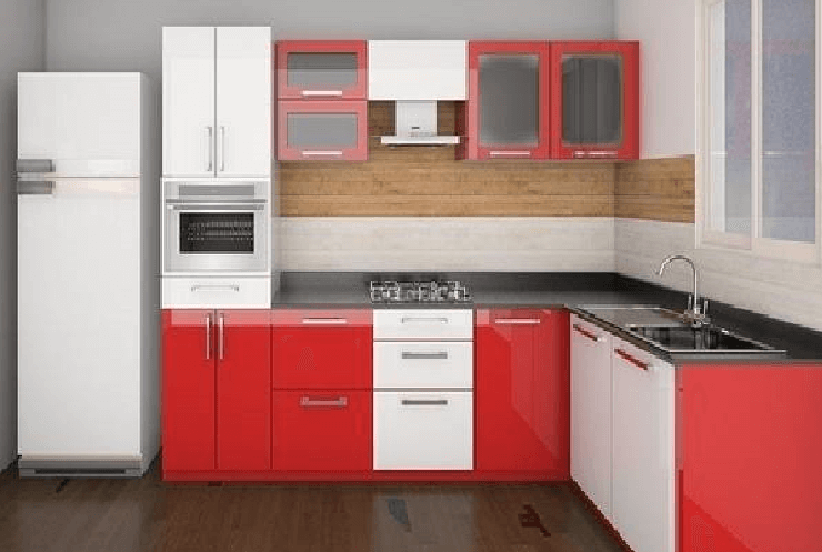 Small L shape modular kitchen design